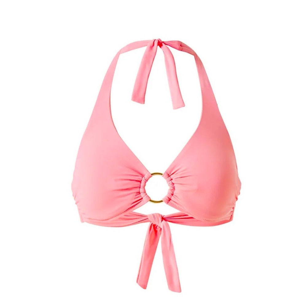 Milly Cabana Pastel Pink Bikini Top + Bottom